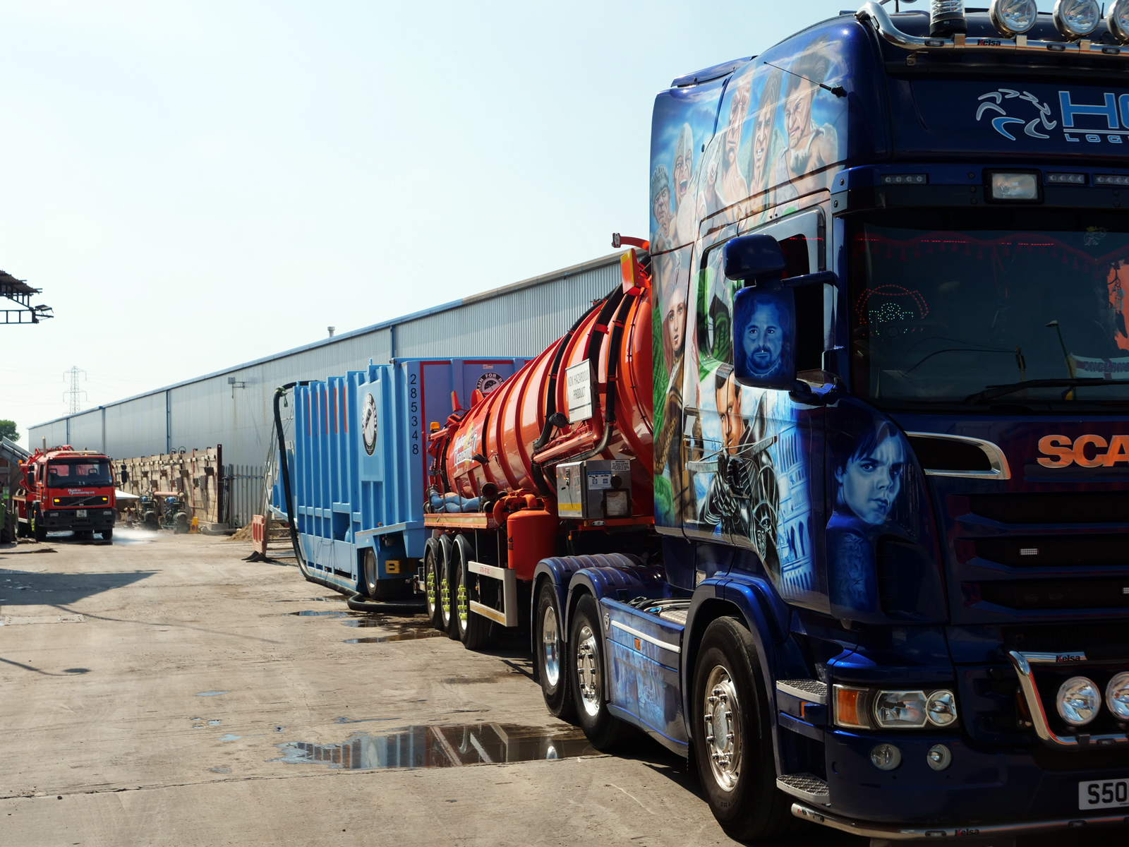 Industrial Tanker Delivering Bulk Liquid Storage
